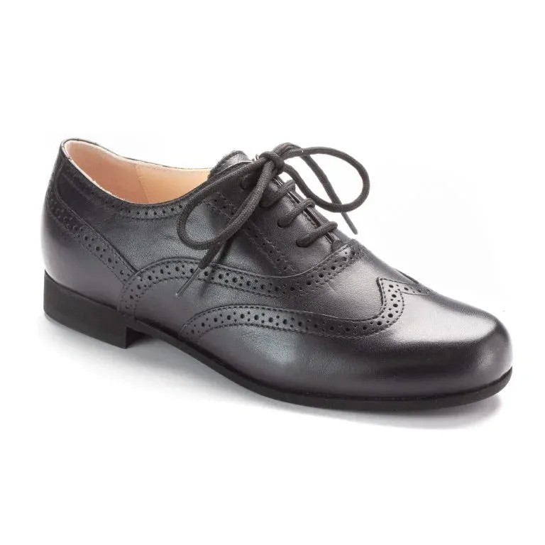 1430 - Black Soft Leather Lace for Boy by London Kids