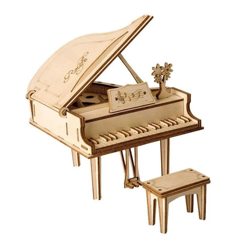 3D Wooden Puzzle Grand Piano Rolife TG402 Robotime