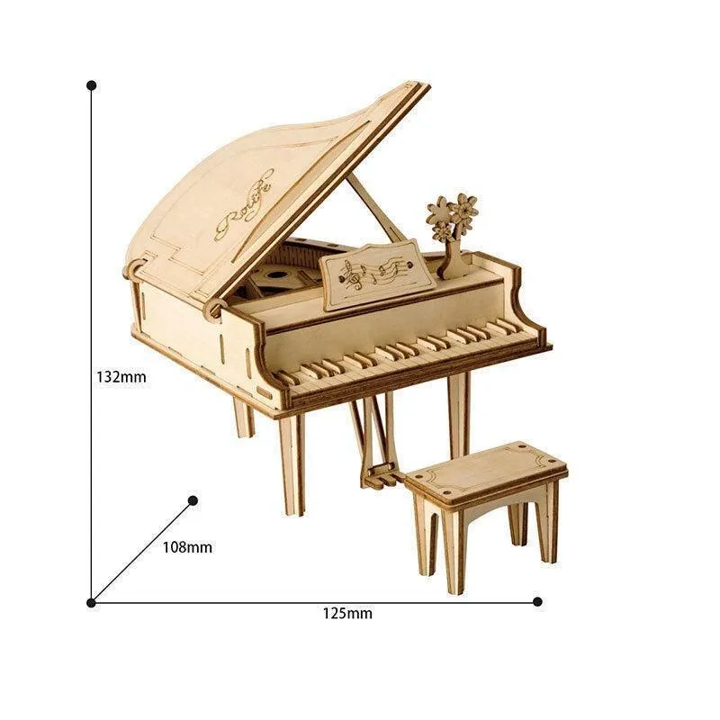 3D Wooden Puzzle Grand Piano Rolife TG402 Robotime