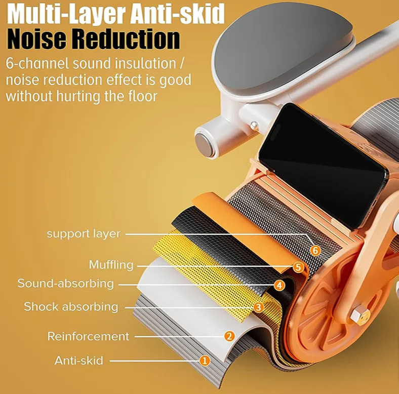 Abdominal Silence Roller Wheel With Timing Orange