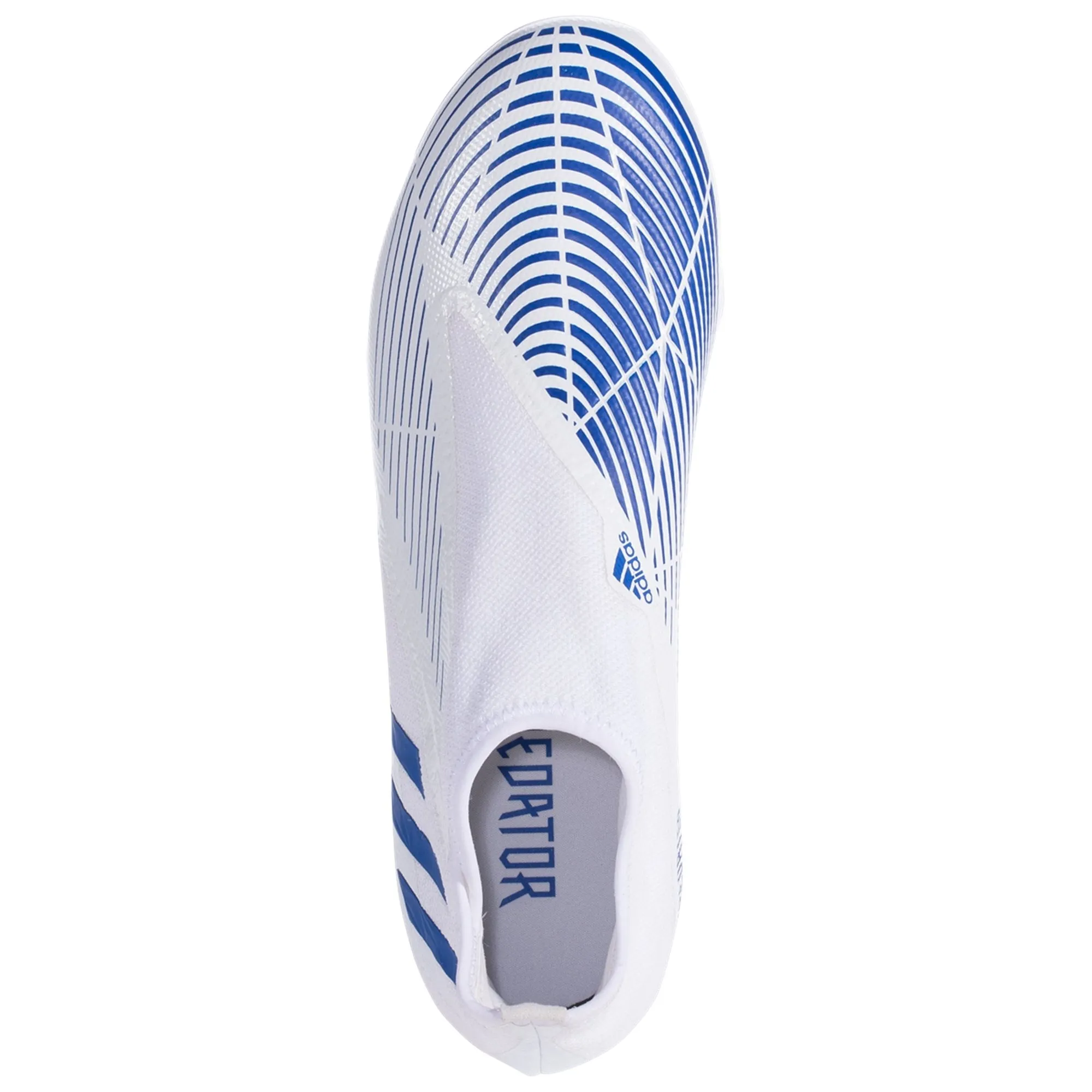 adidas Predator Edge.3 Laceless FG Firm Ground Soccer Cleats - Footwear White/Hi res Blue/Legacy Indigo