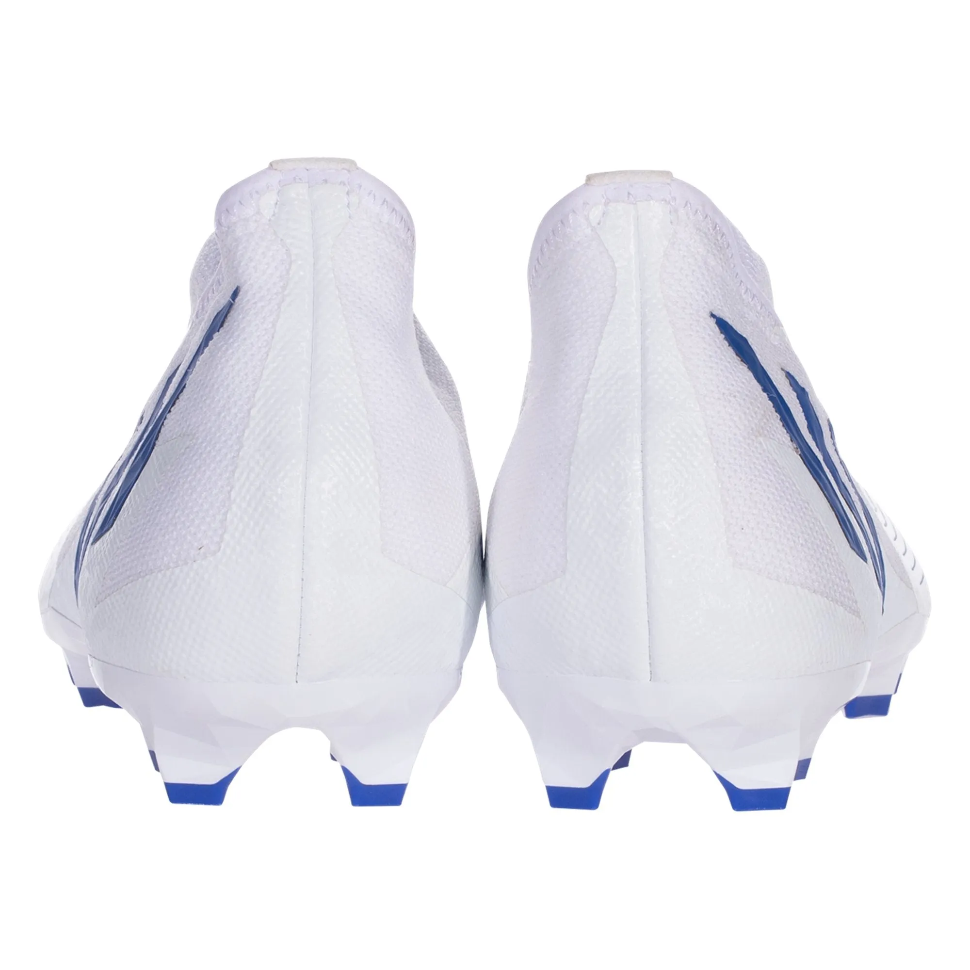 adidas Predator Edge.3 Laceless FG Firm Ground Soccer Cleats - Footwear White/Hi res Blue/Legacy Indigo