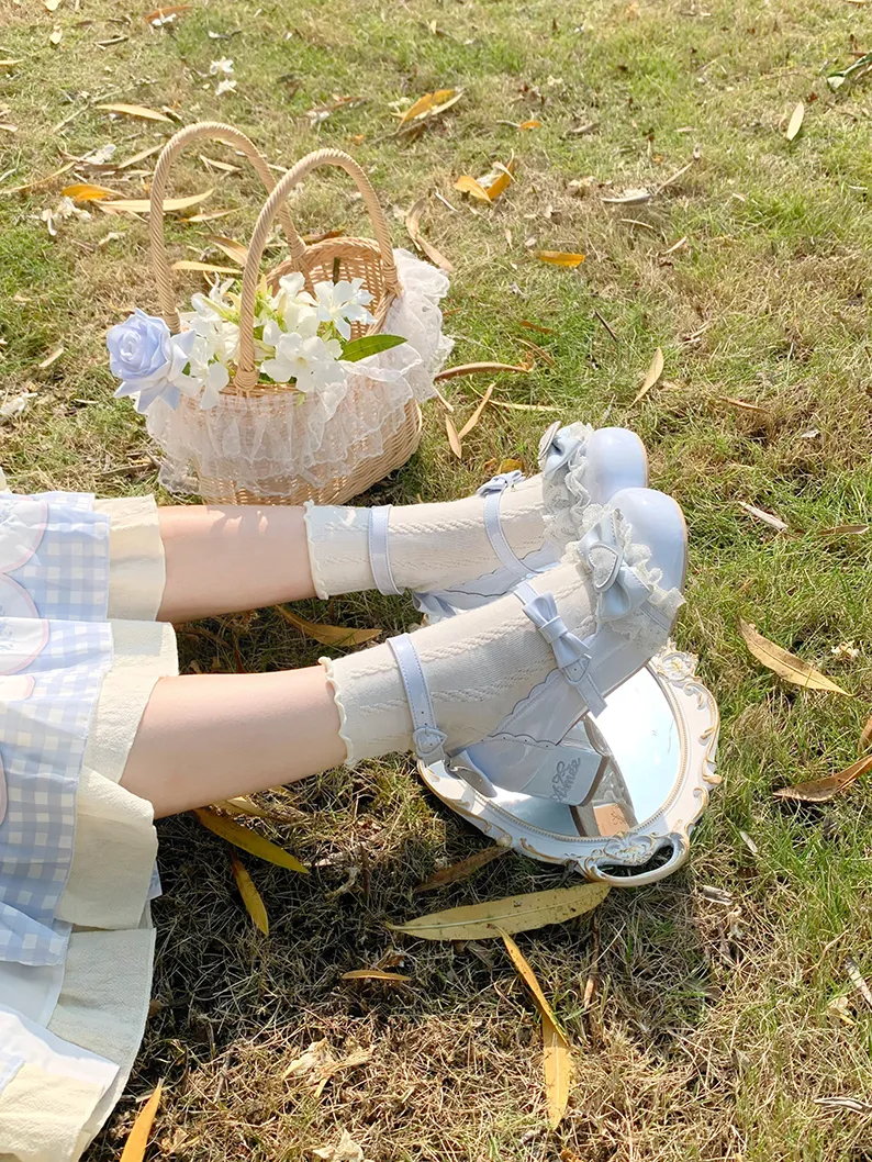 Aimee~Sakura~Sweet Lolita Heels Cute Mid-heel Mary Jane Shoes