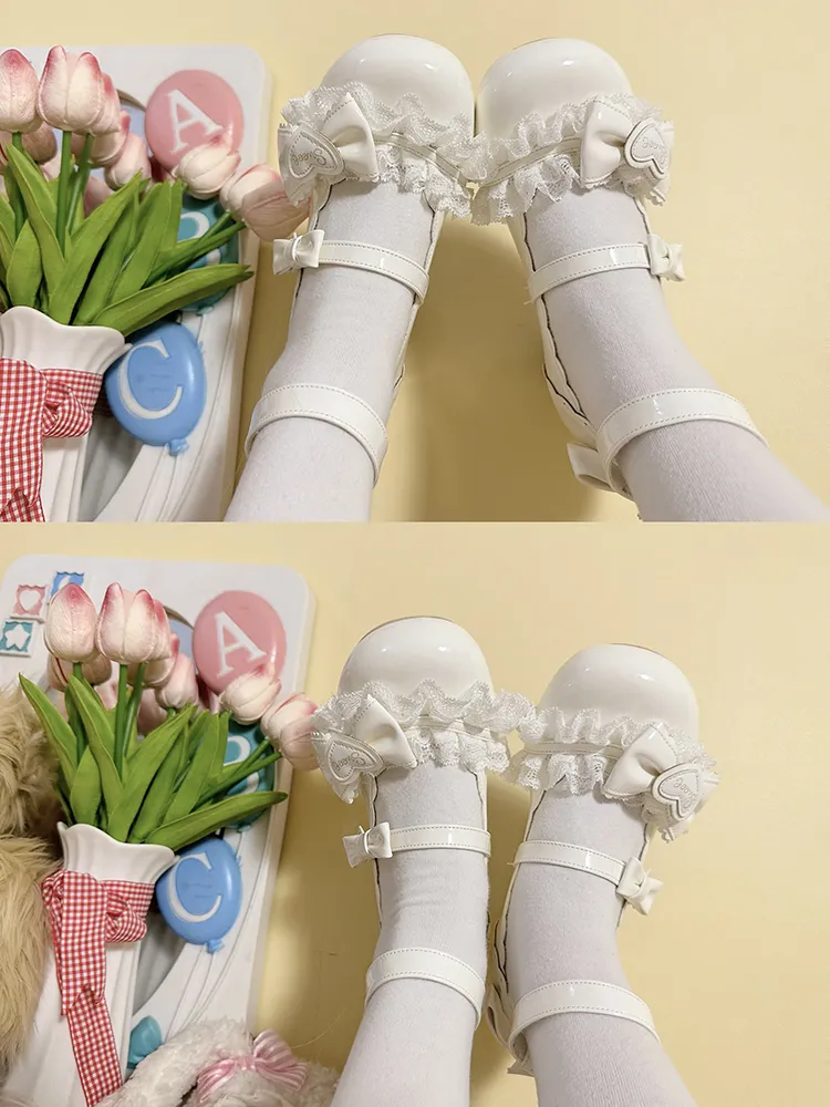 Aimee~Sakura~Sweet Lolita Heels Cute Mid-heel Mary Jane Shoes