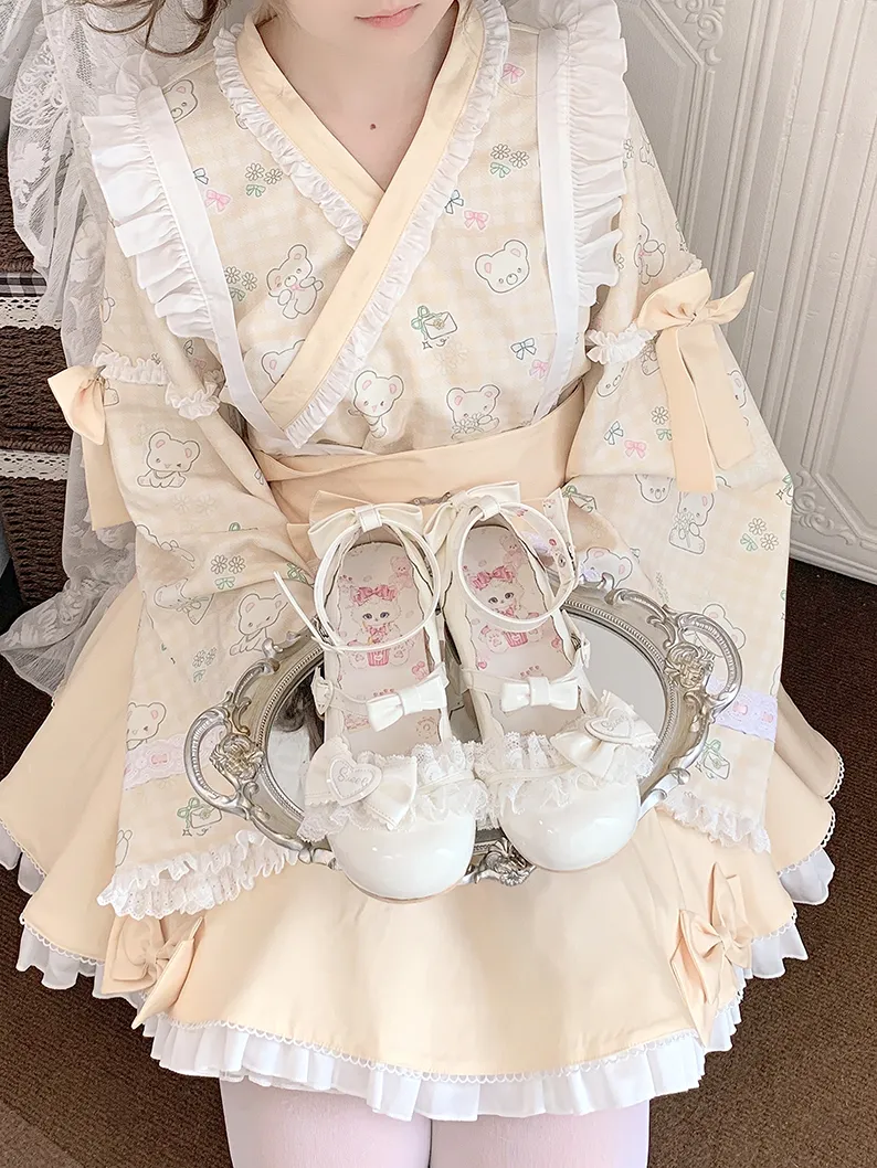 Aimee~Sakura~Sweet Lolita Heels Cute Mid-heel Mary Jane Shoes