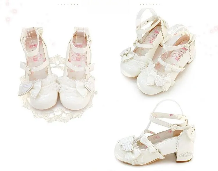 Aimee~Sakura~Sweet Lolita Heels Cute Mid-heel Mary Jane Shoes