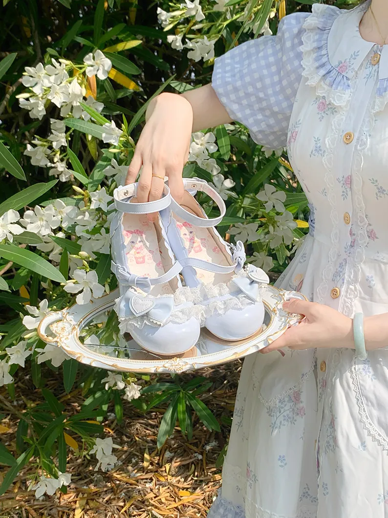 Aimee~Sakura~Sweet Lolita Heels Cute Mid-heel Mary Jane Shoes