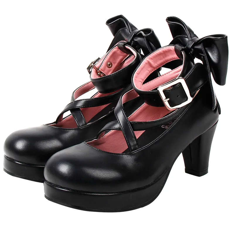 Angelic imprint~Elegant Lolita Shoes Princess Bowknot Lolita Heels Shoes
