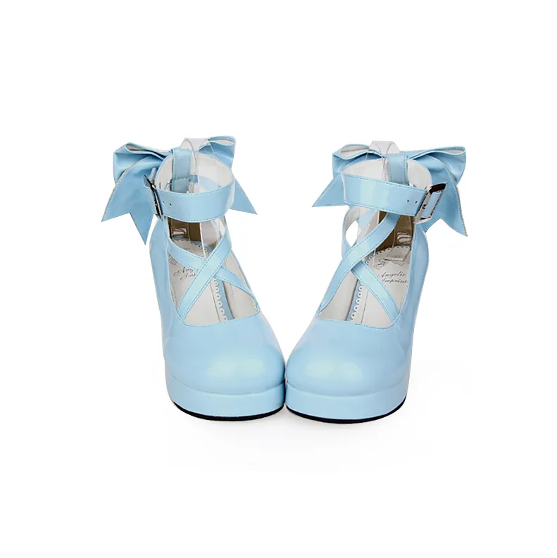 Angelic imprint~Elegant Lolita Shoes Princess Bowknot Lolita Heels Shoes