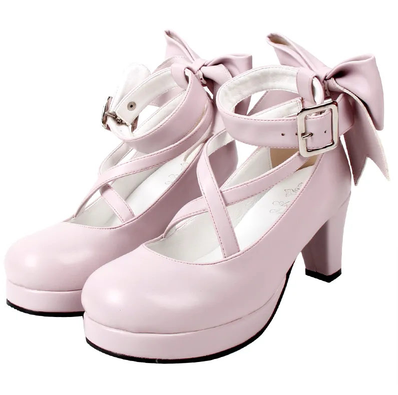 Angelic imprint~Elegant Lolita Shoes Princess Bowknot Lolita Heels Shoes