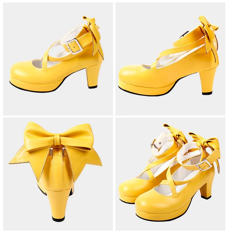 Angelic imprint~Elegant Lolita Shoes Princess Bowknot Lolita Heels Shoes