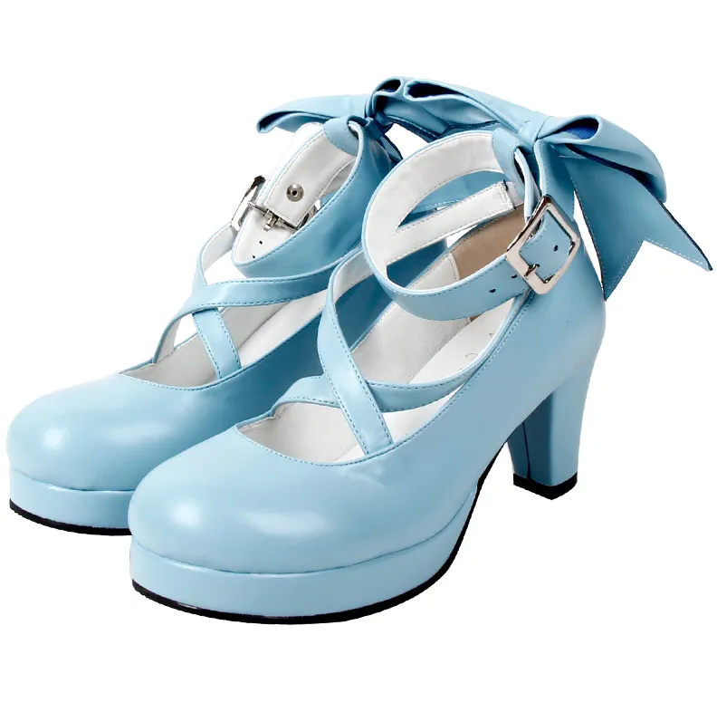 Angelic imprint~Elegant Lolita Shoes Princess Bowknot Lolita Heels Shoes