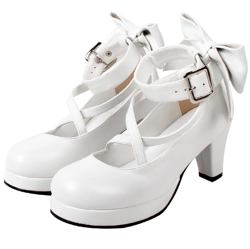 Angelic imprint~Elegant Lolita Shoes Princess Bowknot Lolita Heels Shoes