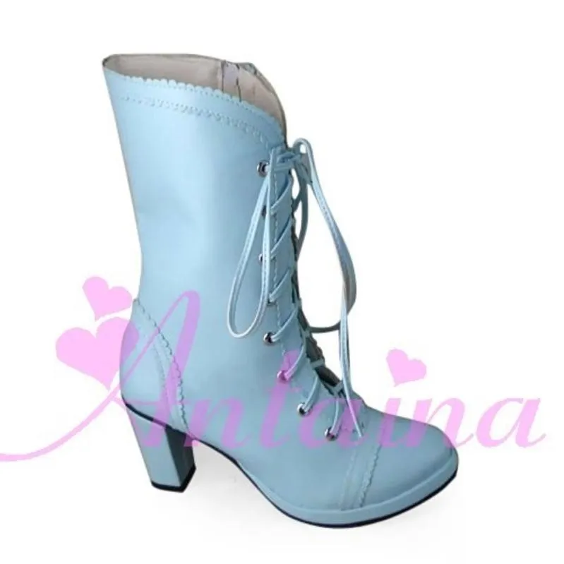 Antaina~Elegant Lolita Heel Boots Heel Shoes Multicolor