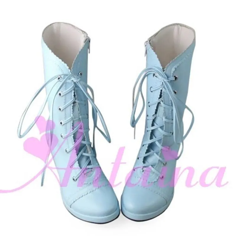 Antaina~Elegant Lolita Heel Boots Heel Shoes Multicolor