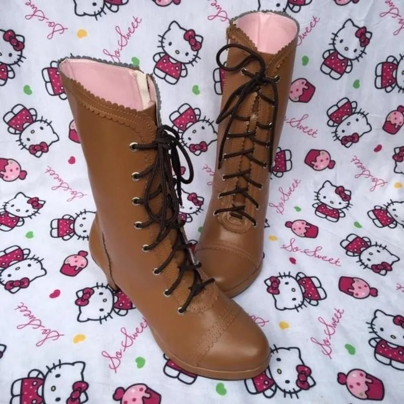 Antaina~Elegant Lolita Heel Boots Heel Shoes Multicolor