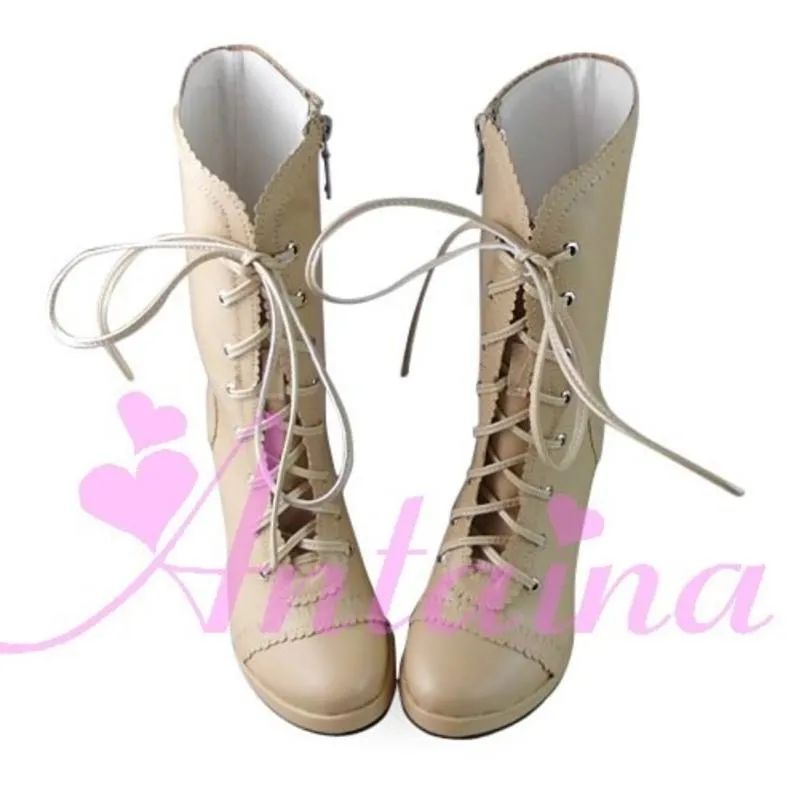 Antaina~Elegant Lolita Heel Boots Heel Shoes Multicolor
