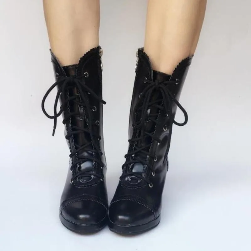 Antaina~Elegant Lolita Heel Boots Kawaii Shoes