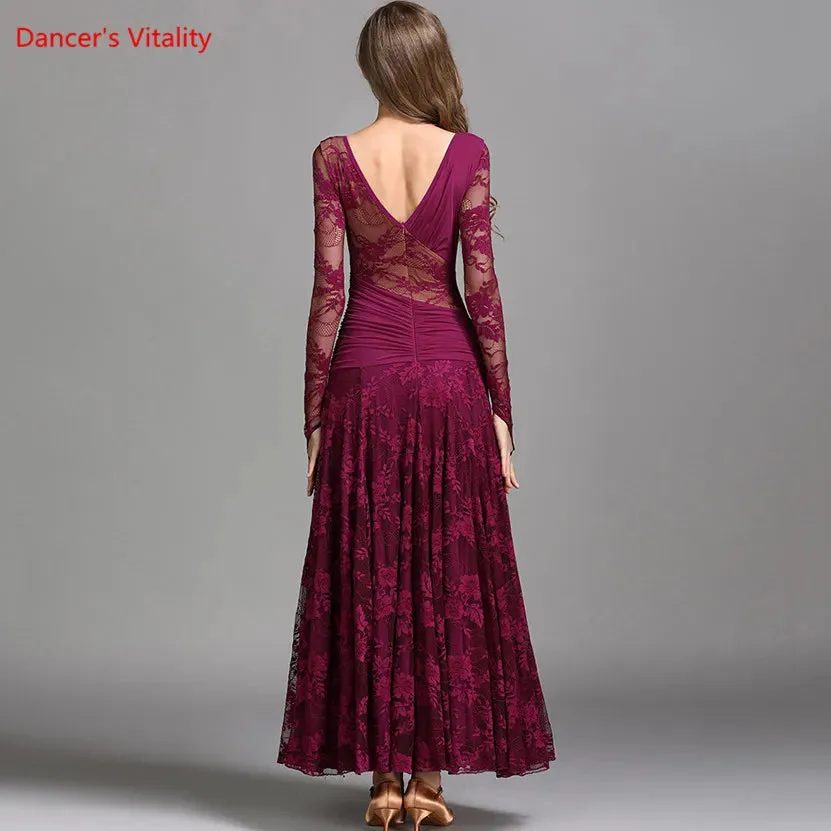 Ballroom Dance Big Swing Ladies Dresses Waltz Competition Costumes