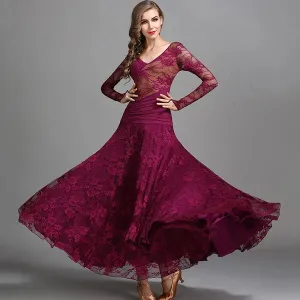 Ballroom Dance Big Swing Ladies Dresses Waltz Competition Costumes