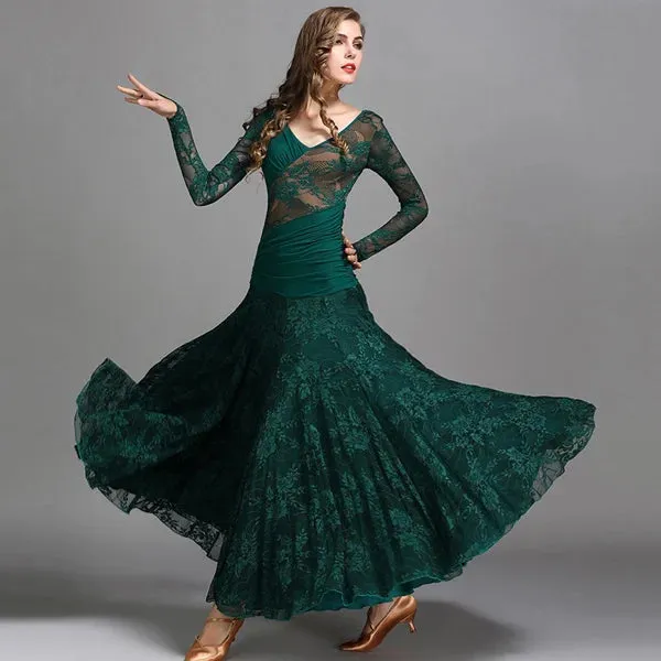 Ballroom Dance Big Swing Ladies Dresses Waltz Competition Costumes