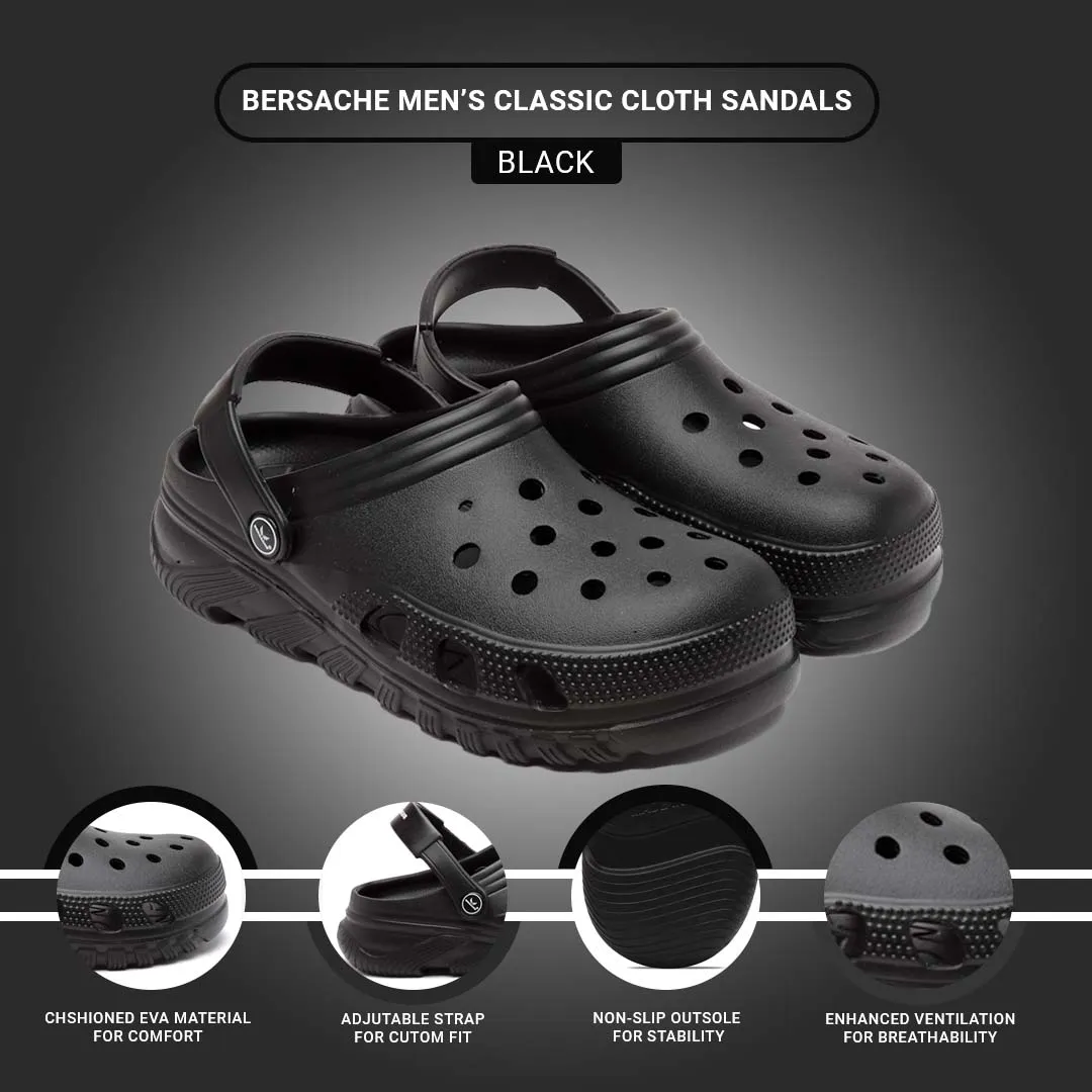 Bersache Extra Soft Classic Casual with  Regular wear with Ultra Soft & Flexibility Technology Flip Flop for Men's & Boy's (6094-Black)