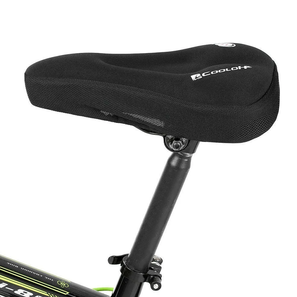 Bike Saddle Cushion Bicycle Seat Cover Silicone Gel Cover Ergonomic Comfortable Bicycle Saddle Cover for Stationary Exercise Bike Cycling Road Bike