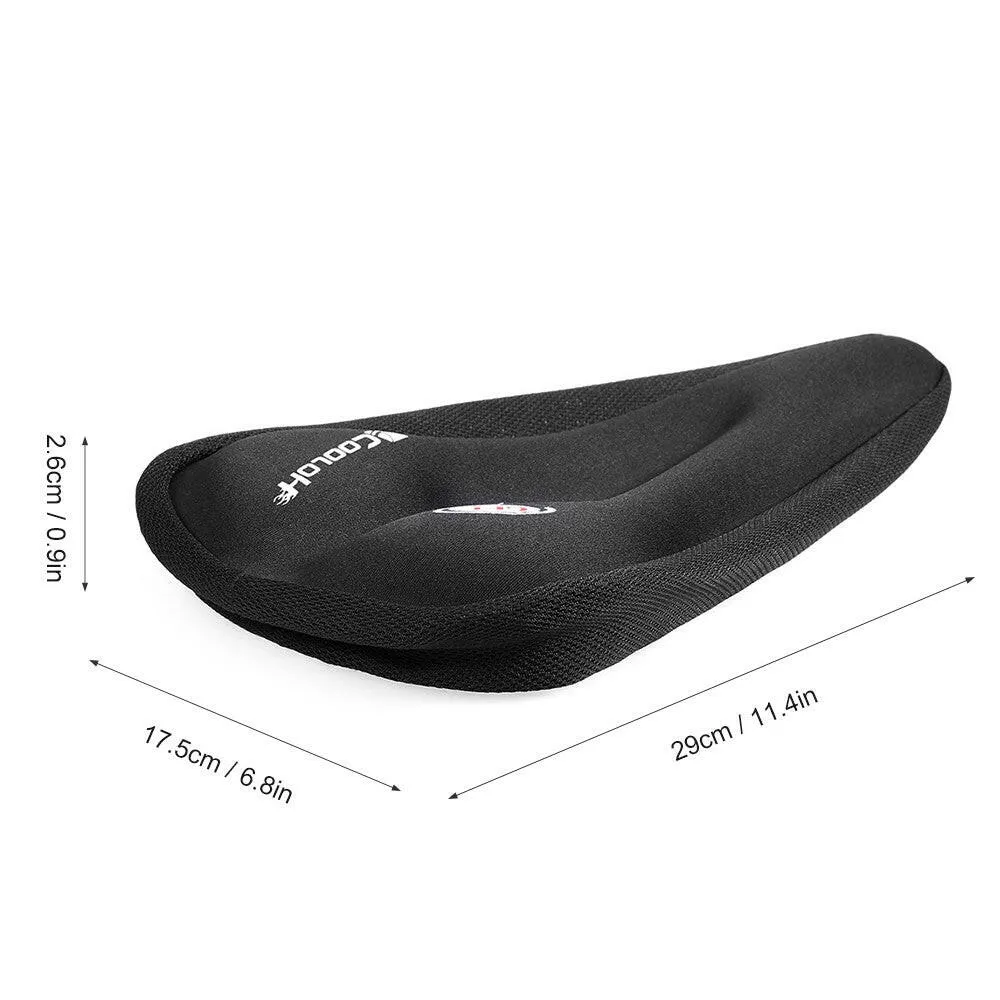 Bike Saddle Cushion Bicycle Seat Cover Silicone Gel Cover Ergonomic Comfortable Bicycle Saddle Cover for Stationary Exercise Bike Cycling Road Bike