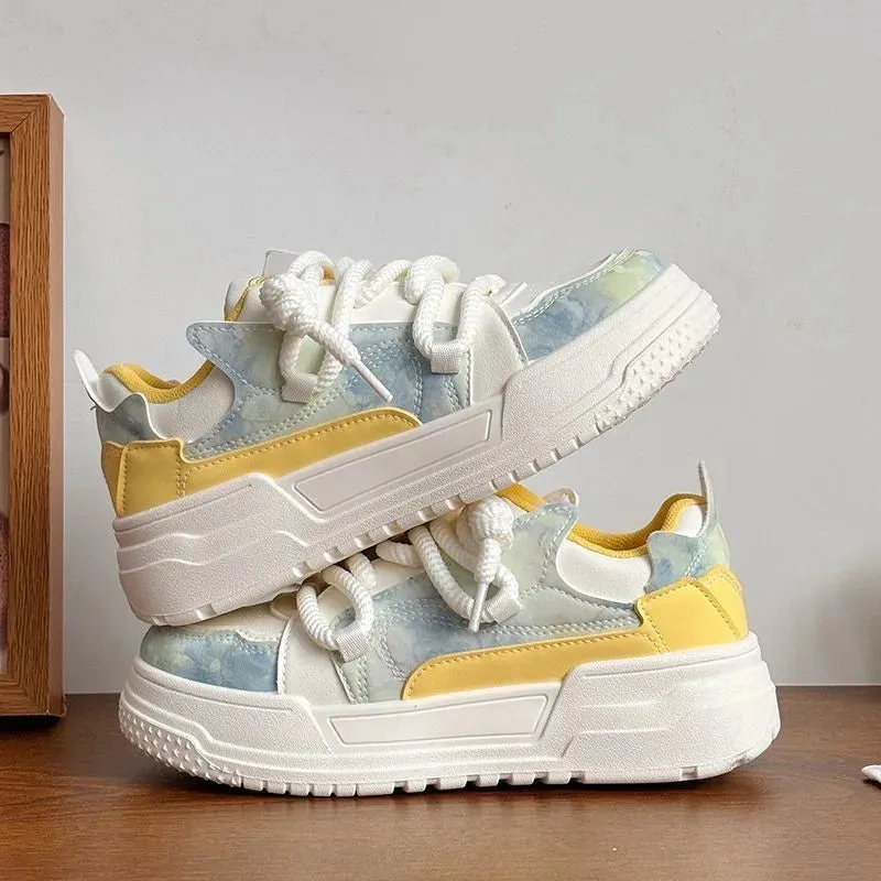 binfenxie  -  Designer Platform Sneakers for Women  Fashion Casual White Spring Autumn Board Shoes Female Pink Lace Sports Zapatillas Mujer