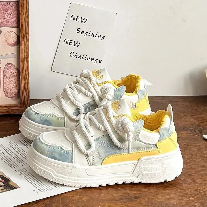 binfenxie  -  Designer Platform Sneakers for Women  Fashion Casual White Spring Autumn Board Shoes Female Pink Lace Sports Zapatillas Mujer