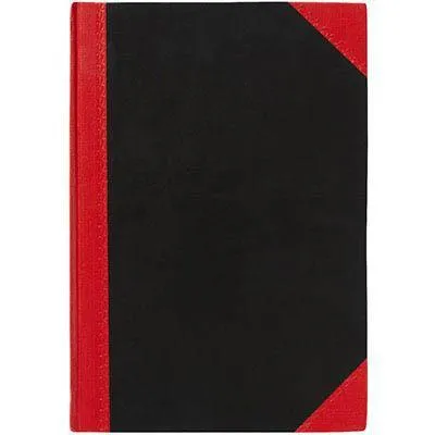 Black And Red Notebook Casebound Ruled 100 Leaf A5