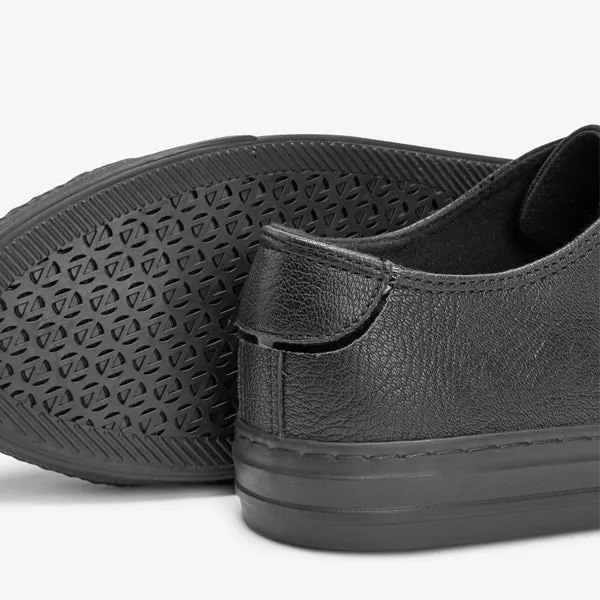 Black Baseball Lace-Up Trainers