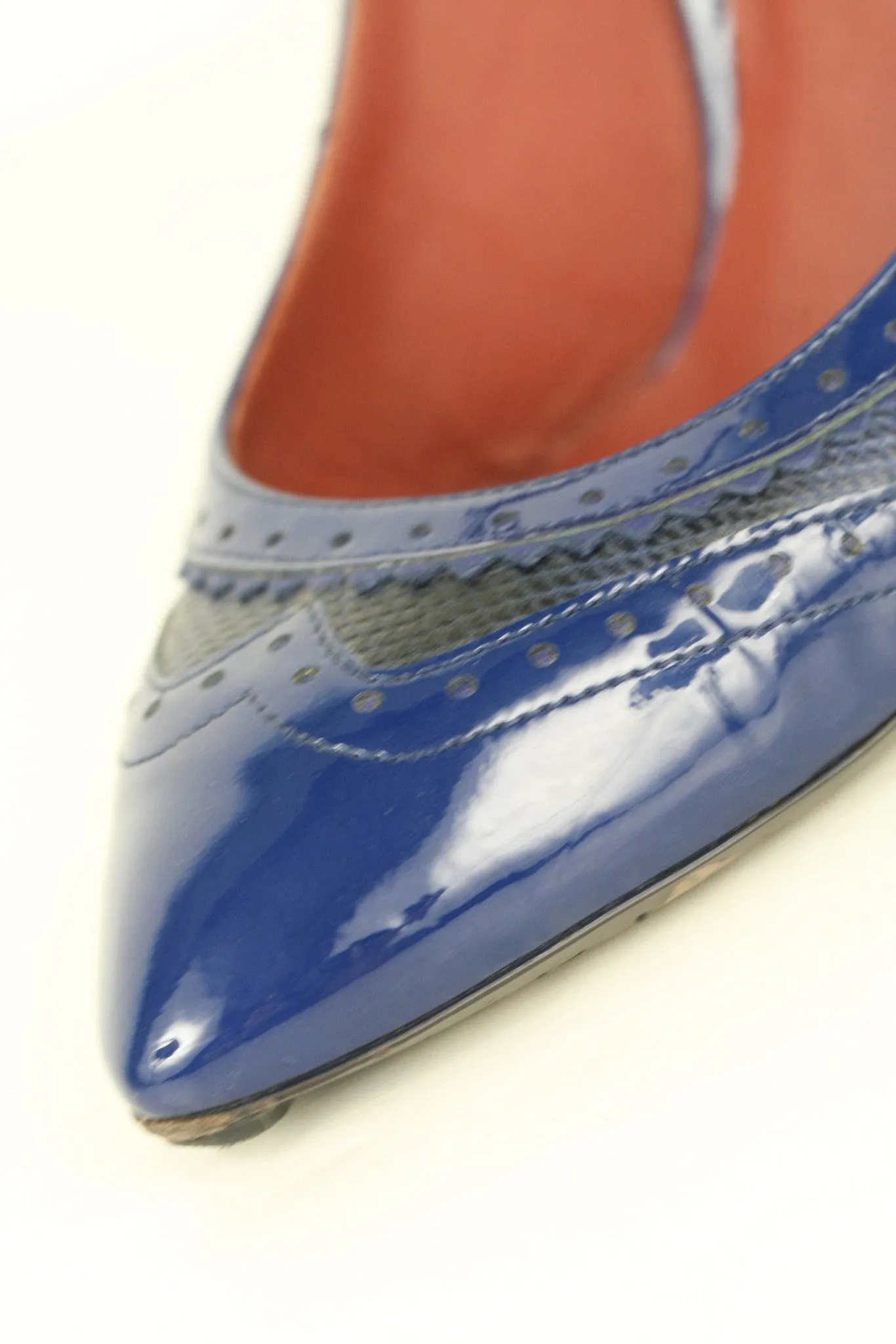 Bottega Veneta Blue Patent Mary Janes Size (38)