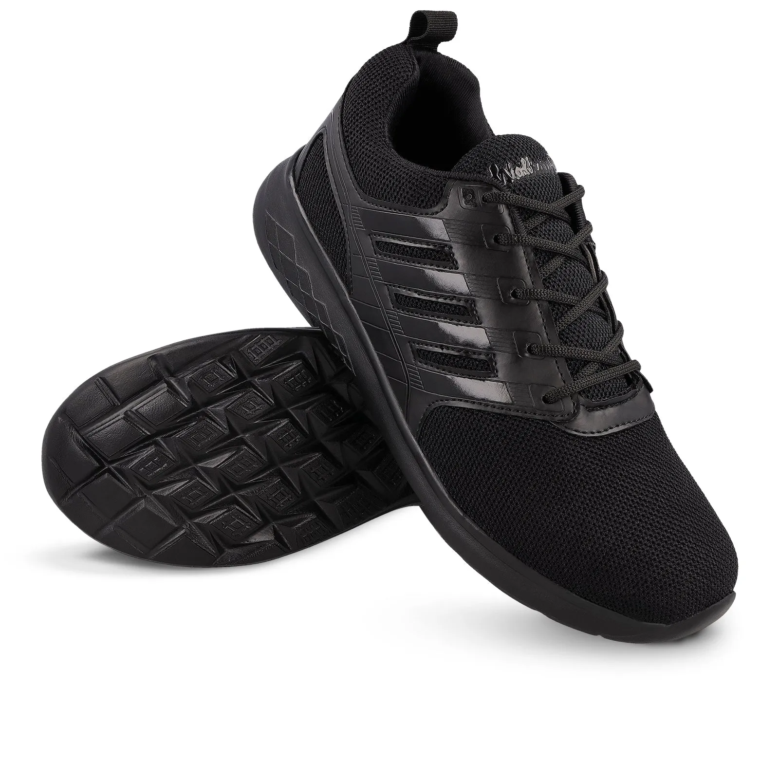 Boy's Lace-up Sports Shoe - WS3008 Black Black