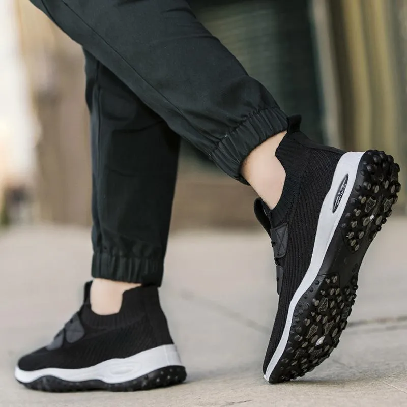 Breathable mesh sports fly weaving casual shoes