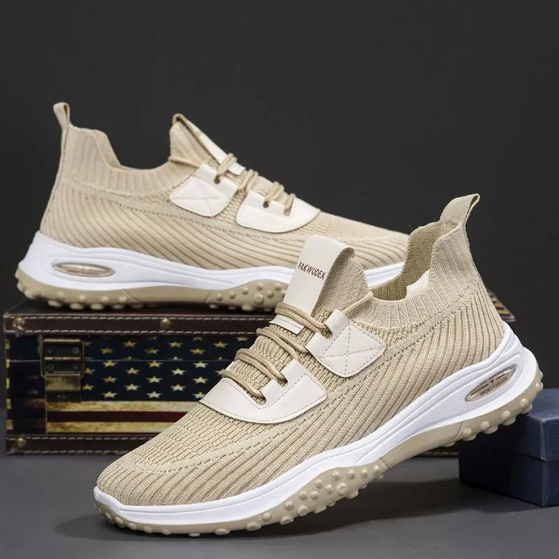 Breathable mesh sports fly weaving casual shoes