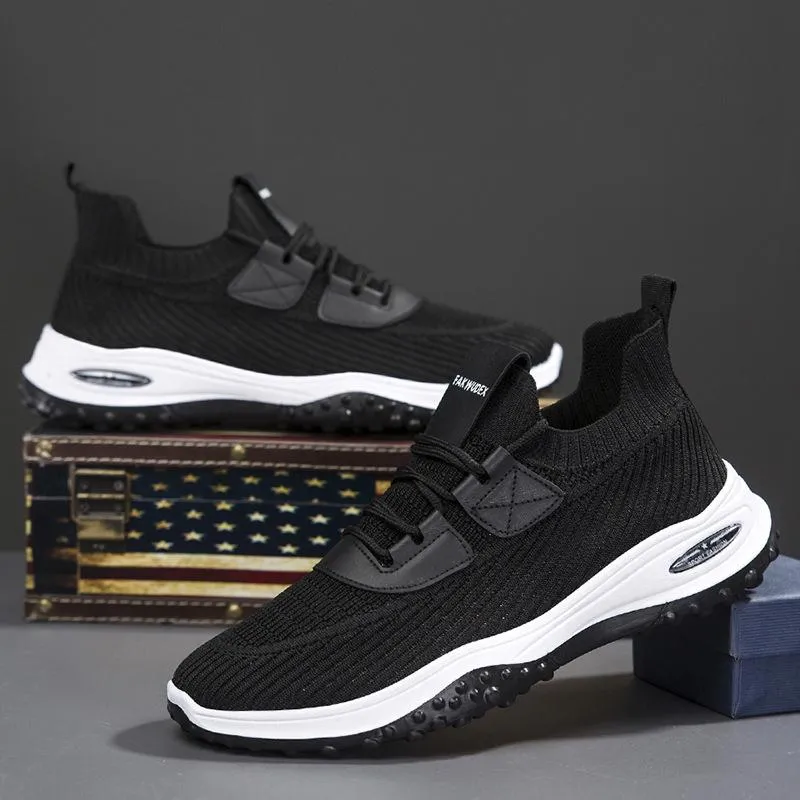 Breathable mesh sports fly weaving casual shoes