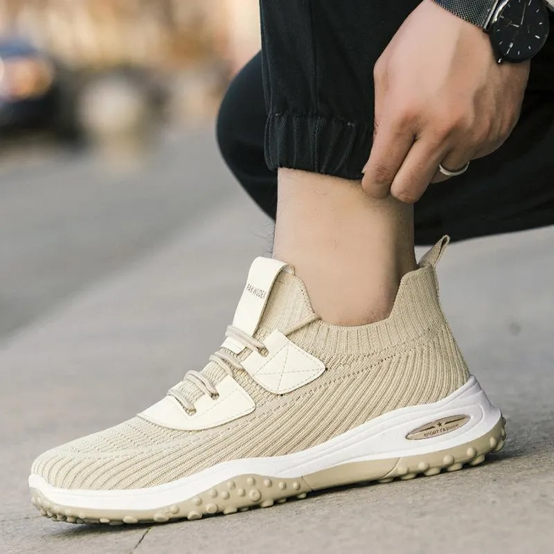 Breathable mesh sports fly weaving casual shoes