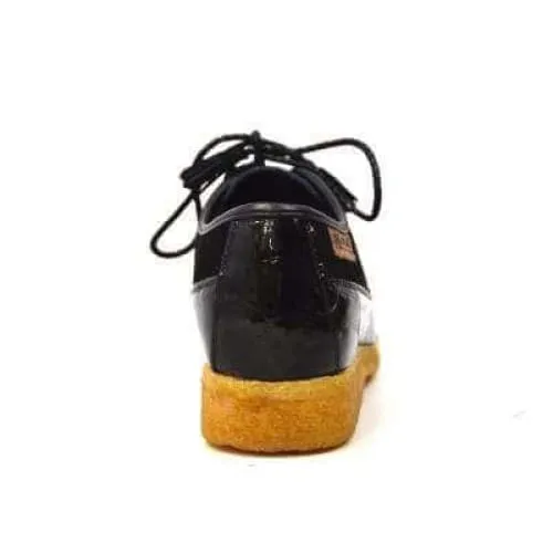 British Walkers Crown Croc Men's Black Crocodile Leather and Suede Crepe Sole