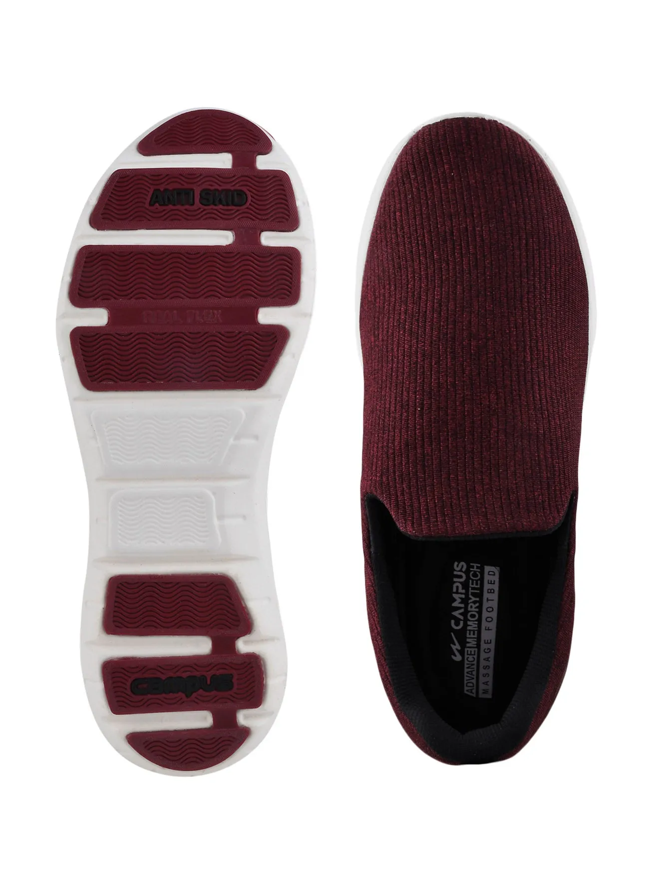 CAMP WAY Maroon Men's Walking Shoes