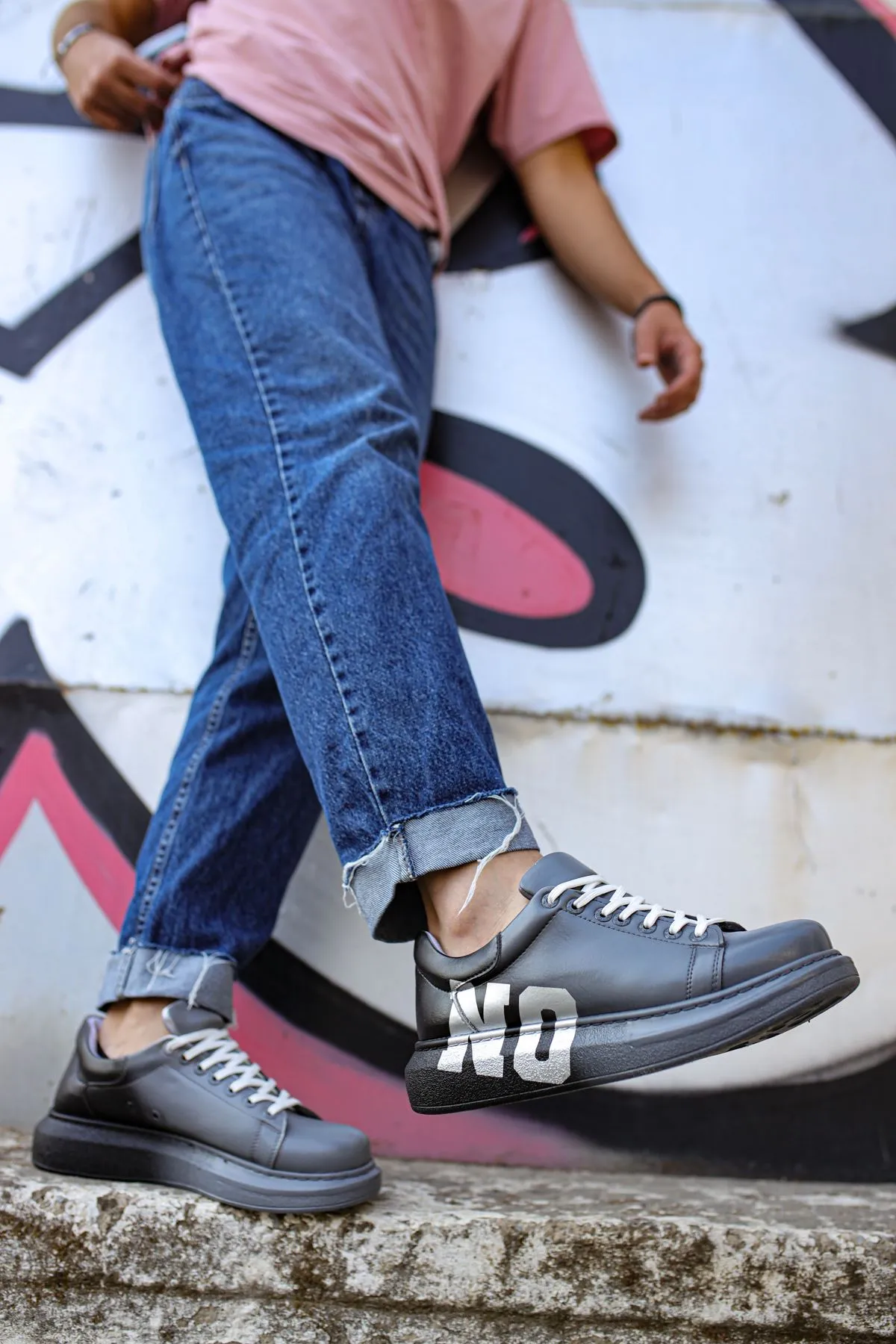 CH254 Men's Unisex Black-Grey Casual Sneaker Sports Shoes