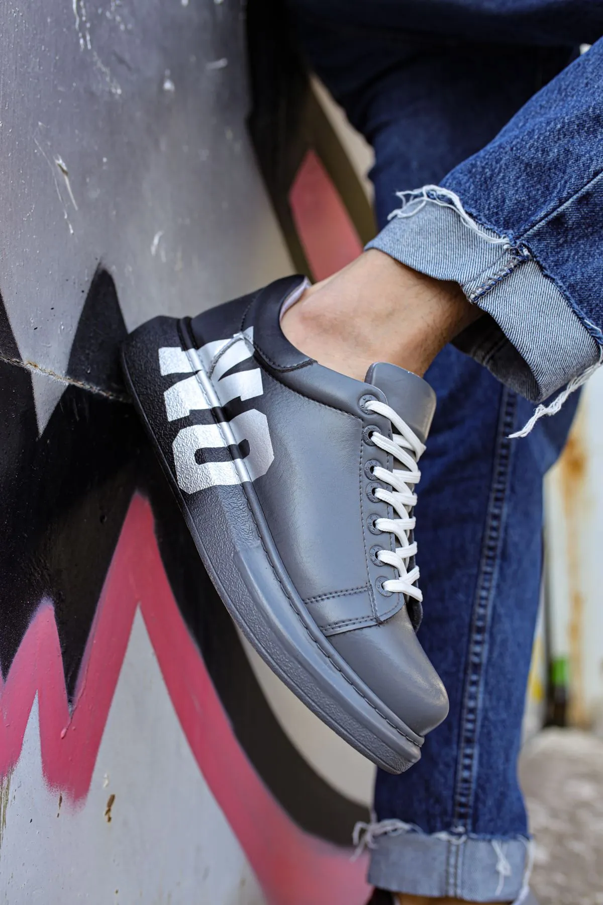 CH254 Men's Unisex Black-Grey Casual Sneaker Sports Shoes