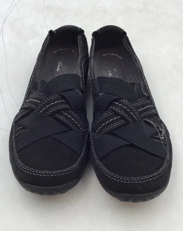 Clarks Women's Black Casual Slip-On Shoes - Size 8M