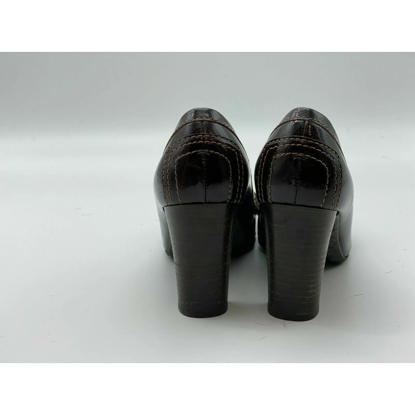 Coach Krystle Leather Loafer Pump Heel Pumps Made in Italy Size 7.5 B
