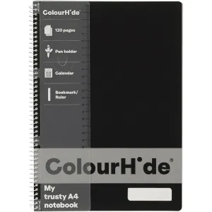 Colourhide My Trusty Notebook 120 Page A4 Black