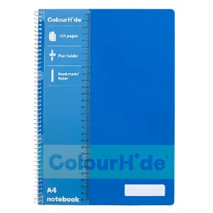 Colourhide Notebook 120 Page A4 Blue