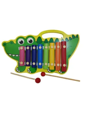 Crocodile Musical Instrument Xylophone with 8 Key Scales for Early Learning and Creative Play for Kids (Recommended Age: 2 )