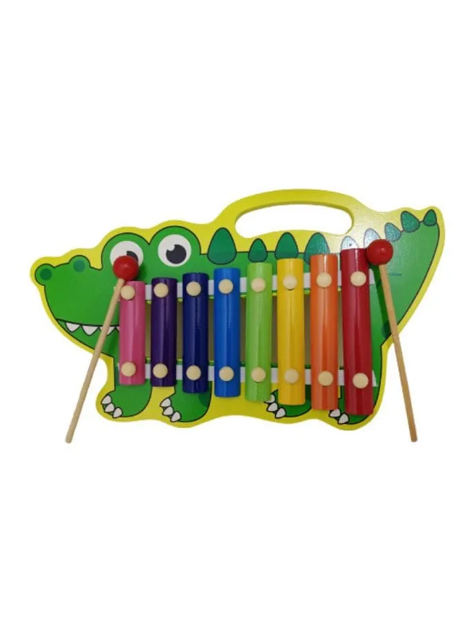 Crocodile Musical Instrument Xylophone with 8 Key Scales for Early Learning and Creative Play for Kids (Recommended Age: 2 )