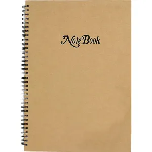 Cumberland Kraft Cover Notebook Spiral Bound Ruled 80 Leaf A7