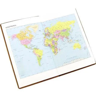 Cumberland Travel Diary Globe Design With Clear Pvc Cover 150 X 95Mm